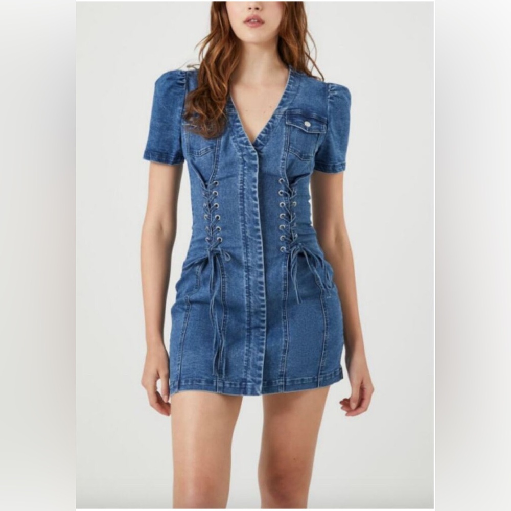 Forever 21 Blue Denim Mini Dress